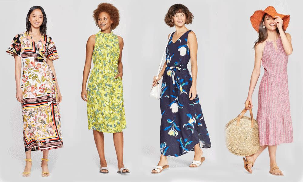 Get your summer wardrobe in shape by shopping on-sale dresses now through Saturday, June 6 for as low as $15. (Photo: Target)