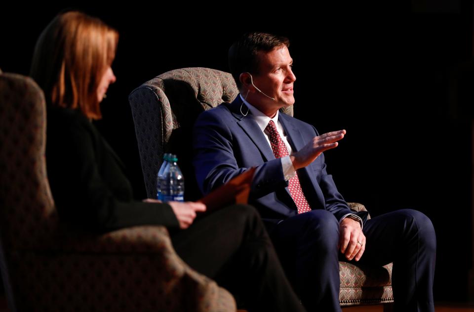 A sizable crowd showed up for the open forum Feb. 15 to hear from Richard "Biff" Williams, the first finalist to interview this year for the president's job at Missouri State University.