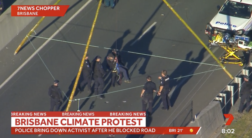 Brisbane climate protester