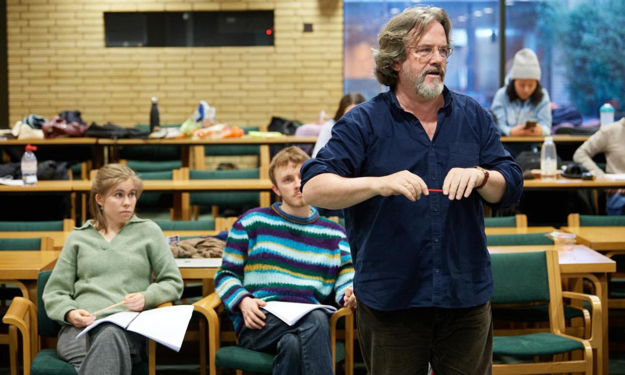 <span>‘An ideal play’ … The Two Gentlemen of Verona in rehearsals led by Greg Doran at St Catherine's College, Oxford.</span><span>Photograph: Geraint Lewis</span>