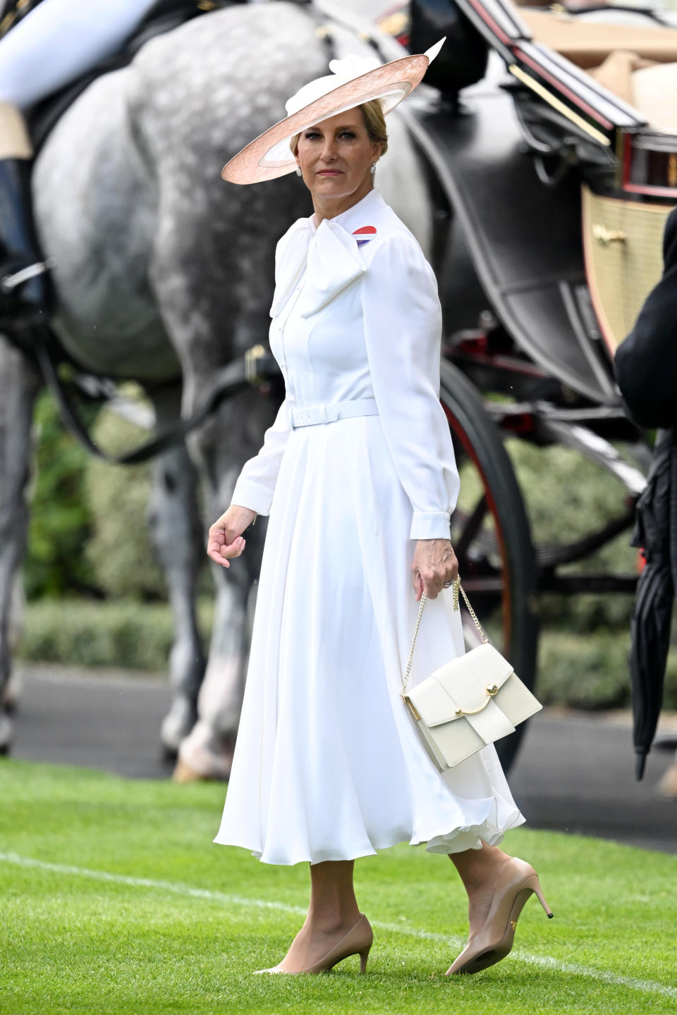 ASCOT, ENGLAND - JUNE 21: Sophie, Duchess of Edinburgh attends day two of Royal Ascot 2023 at Ascot Racecourse on June 21, 2023 in Ascot, England. (Photo by Samir Hussein/WireImage)