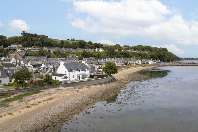 Seaside House in Avoch is right by the water's edge