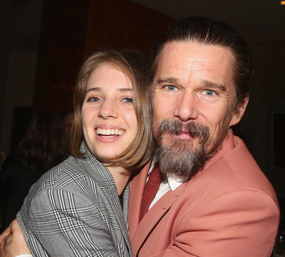 Maya Hawke with her father, Ethan Hawke