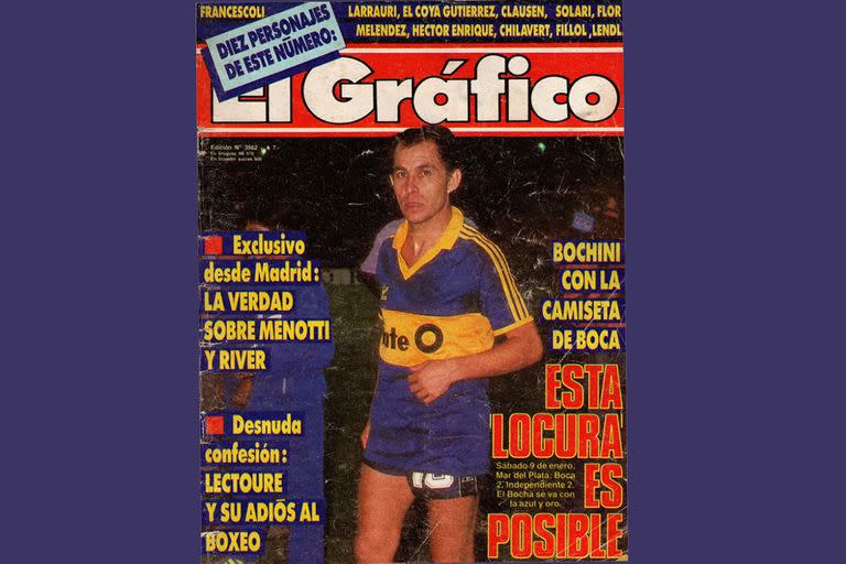 "Esta locura es posible", decía la revista EL Gráfico sobre la hipotética incorporación de Bochini a Boca en 1988