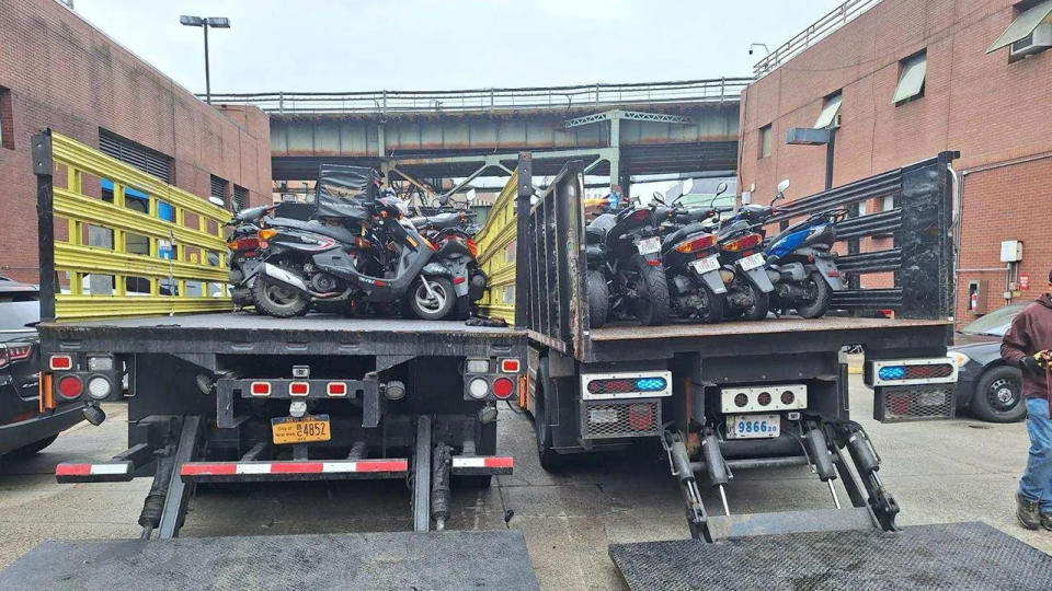 Scooters on a truck