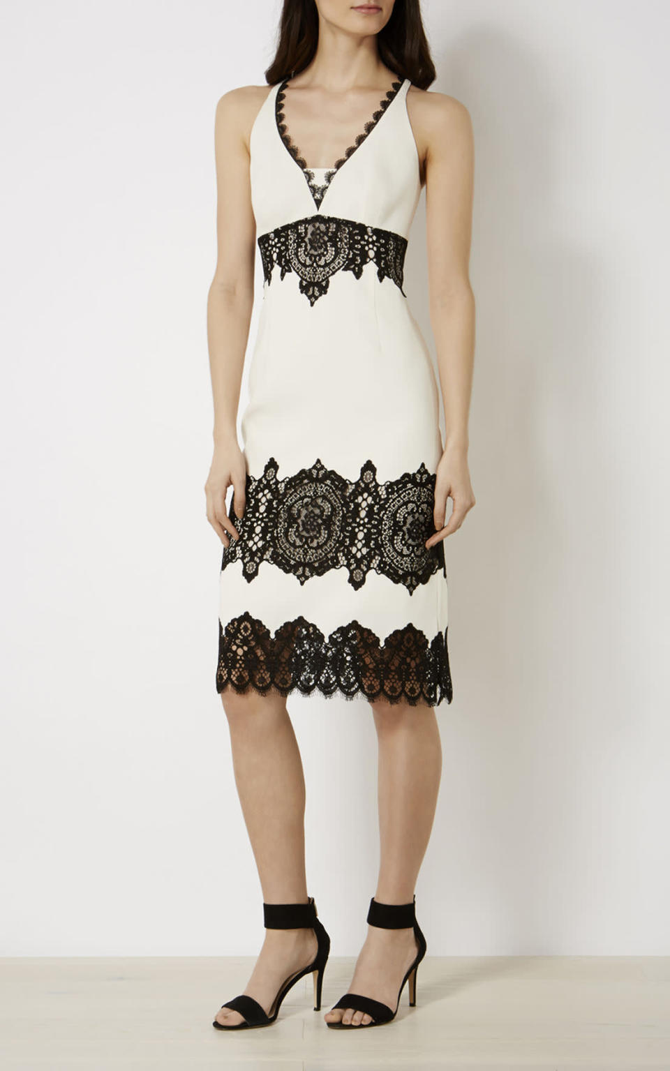 Lace Crepe Dress