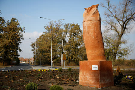 The owl monument is seen in Kikinda, Serbia, November 14, 2018. REUTERS/Marko Djurica