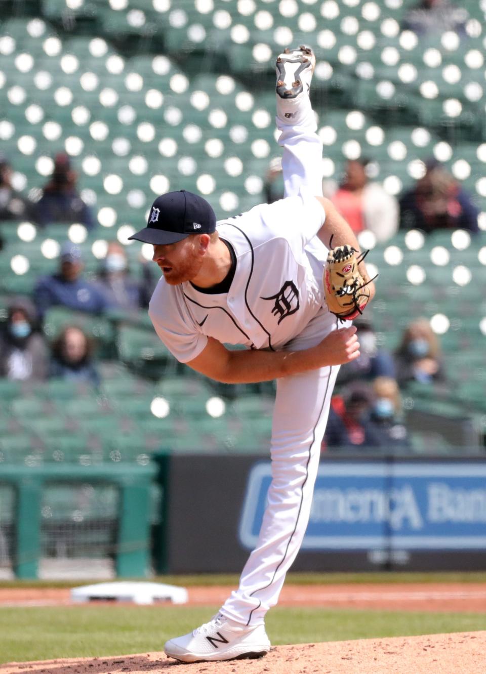 Tigers pitcher Spencer Turnbull throws against the Royals on Monday, April 26, 2021, at Comerica Park.