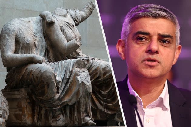 The Elgin Marbles and Sadiq Khan (Photo: Getty)