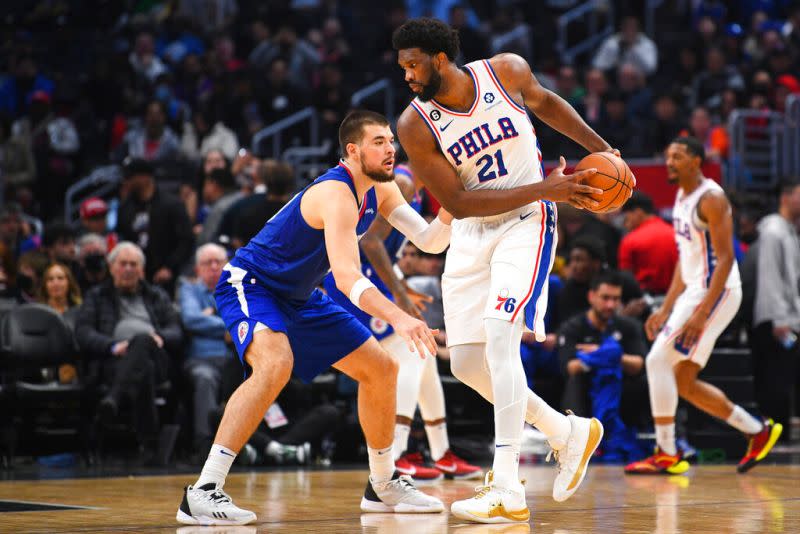 ▲費城76人中鋒Joel Embiid。（圖／美聯社／達志影像）