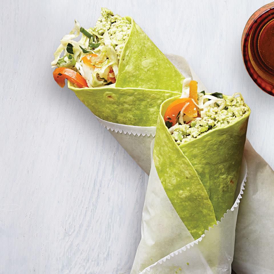 Edamame Hummus Wrap