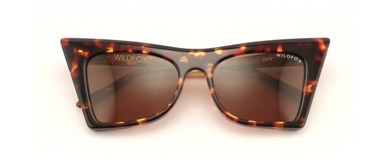 <p>Now that is one serious cat-eye. Make sure you don’t poke anyone’s eyes out in these babies. <i><a href="http://www.wildfox.com/ivy-sunglasses" rel="nofollow noopener" target="_blank" data-ylk="slk:[Wildfox, £125];elm:context_link;itc:0;sec:content-canvas" class="link ">[Wildfox, £125]</a></i></p>