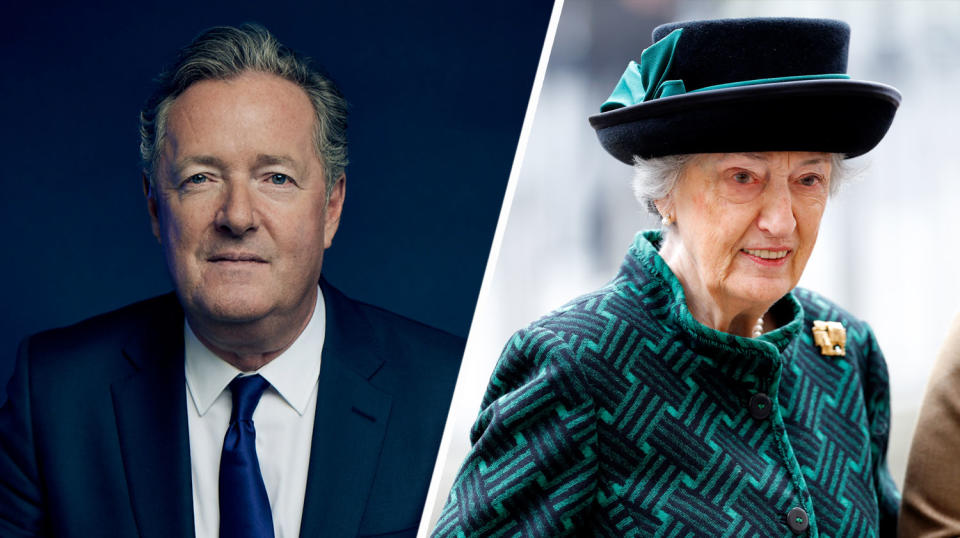 Piers Morgan has called Lady Hussey's remarks 'witless'. (TalkTV/Getty)