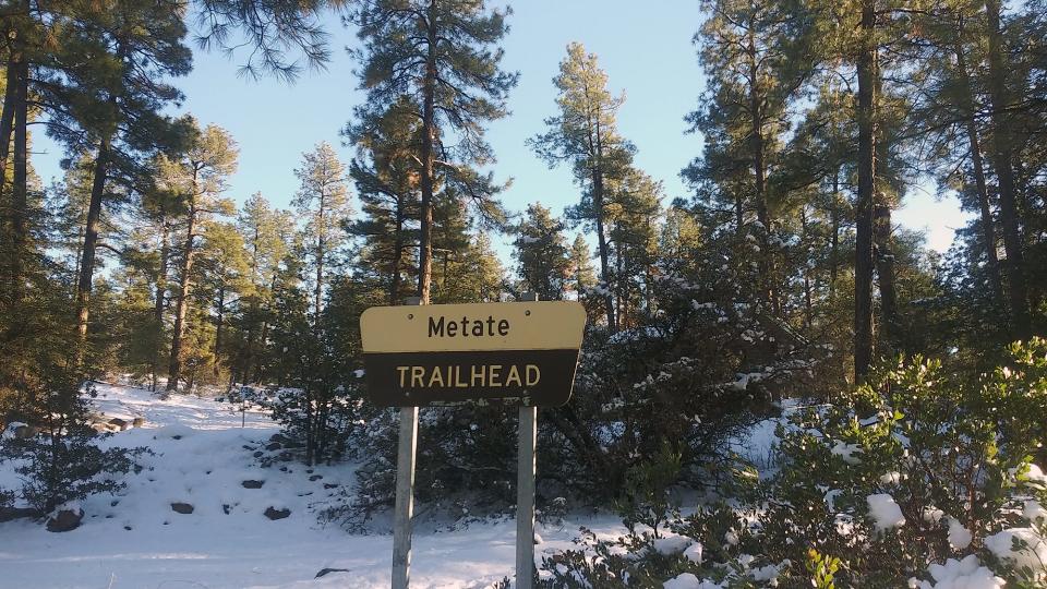 The Metate Trailhead where Stambaugh's Subaru was parked.