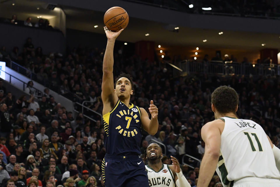 While he would have stayed in Milwaukee, Malcolm Brogdon is enjoying his bigger role with the Pacers this season.