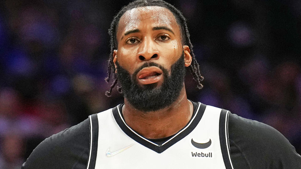 Andre Drummond, pictured here in action for the Brooklyn Nets in the NBA.