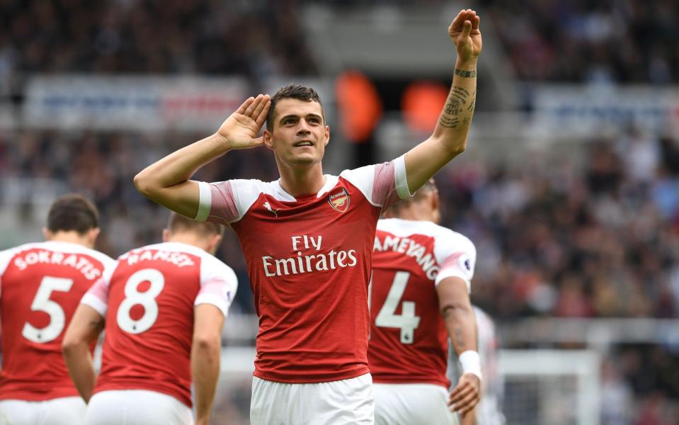 Arsenal's Granit Xhaka scored a long-range free kick which turned the game - Arsenal FC