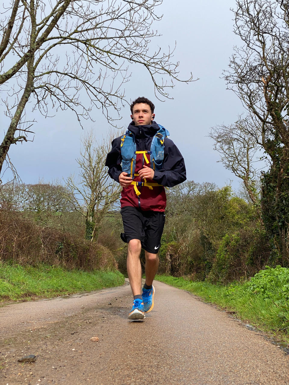 James Norman running along a road