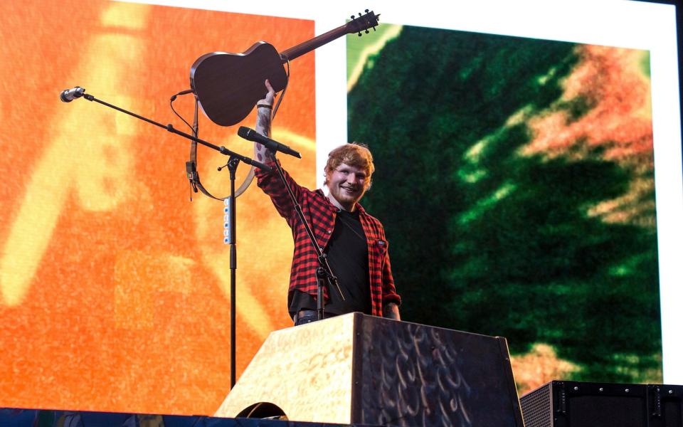 Ed Sheeran at Glastonbury - Credit: Invision