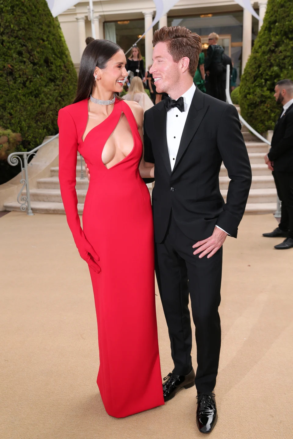 Nina Dobrev and Shaun White at the amfAR Gala in Cannes, France. (Photo by Gisela Schober/Getty Images for amfAR)