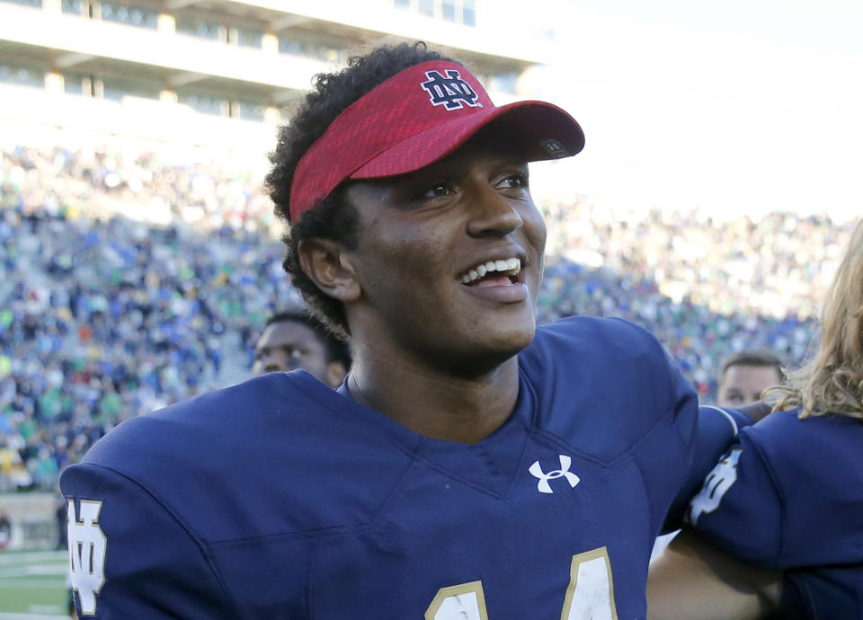 Is he the one? The Cleveland Browns, perpetually in search of a quarterback, selected DeShone Kizer in the second round on Friday. (AP)