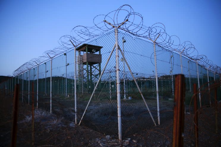 A deserted guard tower is seen at Joint Task Force Guantanamo's Camp Delta last year. (Lucas Jackson/Reuters)