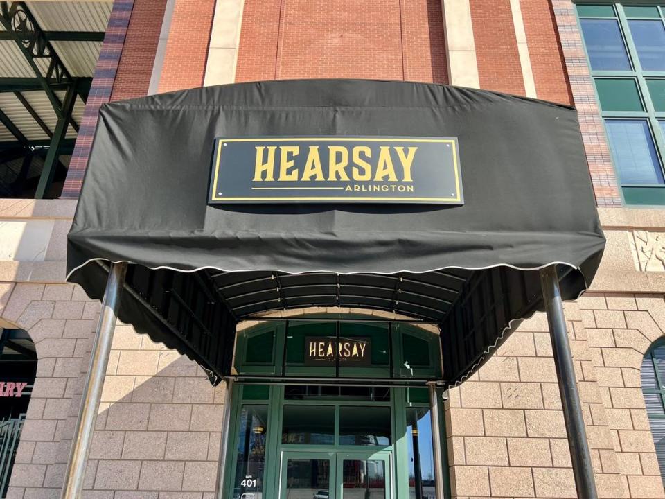 A door on the south side of Choctaw Stadium leads to an elevator and the Hearsay restaurant, March 5, 2023.