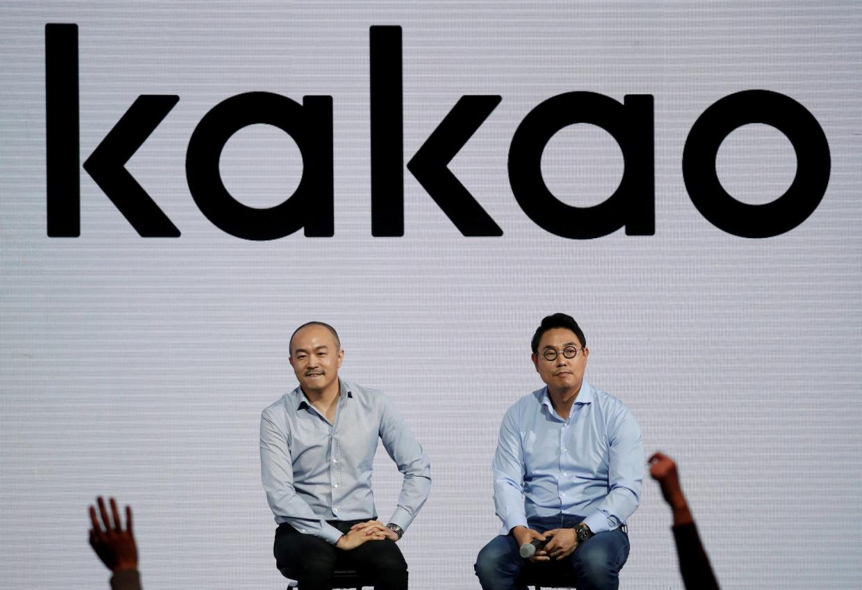 South Korean tech conglomerate Kakao is reportedly integrating a crypto wallet into its messaging app KakaoTalk.| Source: REUTERS/Kim Hong-Ji