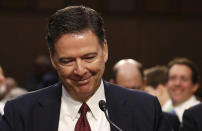 <p>Former FBI Director James Comey pauses as he testifies before a Senate Intelligence Committee hearing on Russia’s alleged interference in the 2016 presidential election on Capitol Hill in Washington, June 8, 2017. (Photo: Jonathan Ernst/Reuters) </p>