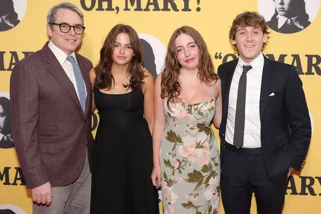 <p>Michael Loccisano/Getty</p> Matthew Broderick and his family