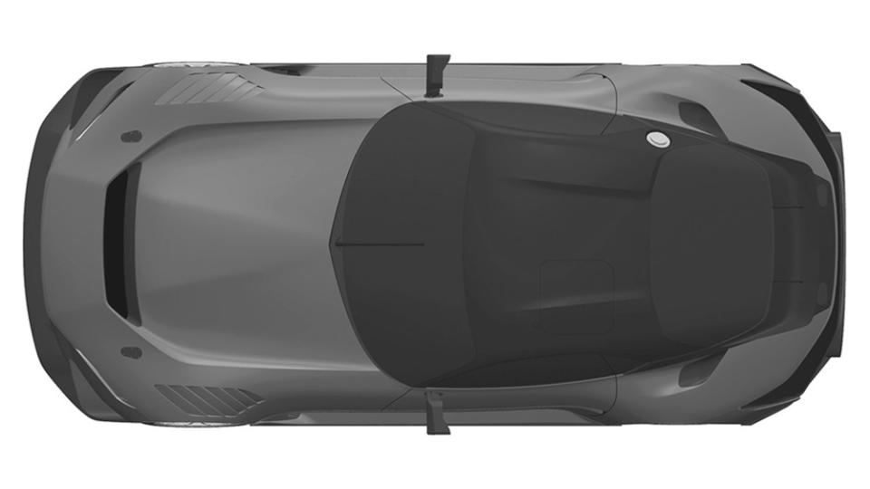 A top view of the possible production version of the Toyota GR GT3