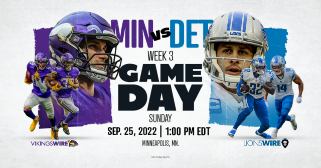 What channel is Minnesota Vikings game today vs. Detroit Lions