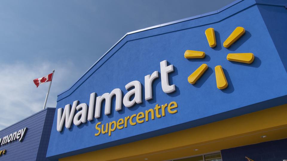 Walmart Supercenter signage. (AP)