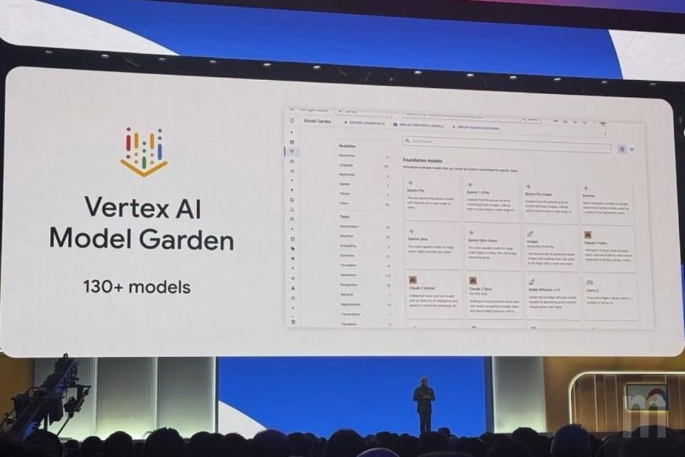 ▲Vertex AI平台已經累積收錄超過130款人工智慧模型