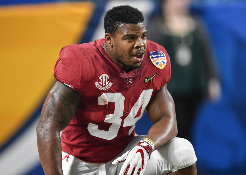 Damien Harris is 'poster boy' for dedication, has earned 'a ton of