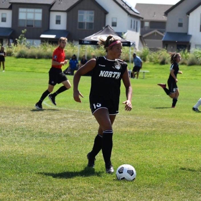 Norwayne's Shelby Vaughn playing for North FC.
