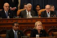 House Judiciary Committee Chairman Rep. Hank Johnson, D-GA. votes for the first of two articles during a House Judiciary Committee markup of the articles of impeachment against President Donald Trump in Washington