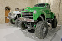 <p>What better way to have some fun than to go dune bashing in a pair of classic Chevrolet monster trucks? Originally the Chevrolet 3100 in the foreground would have been fitted with a 3.5-litre straight-six engine, but who knows what's now under the bonnet?</p>