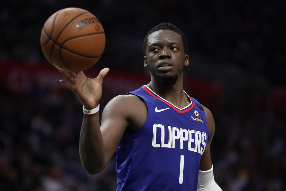 Former Pistons guard Reggie Jackson scored eight points in his Clippers debut. (Katelyn Mulcahy/Getty Images)