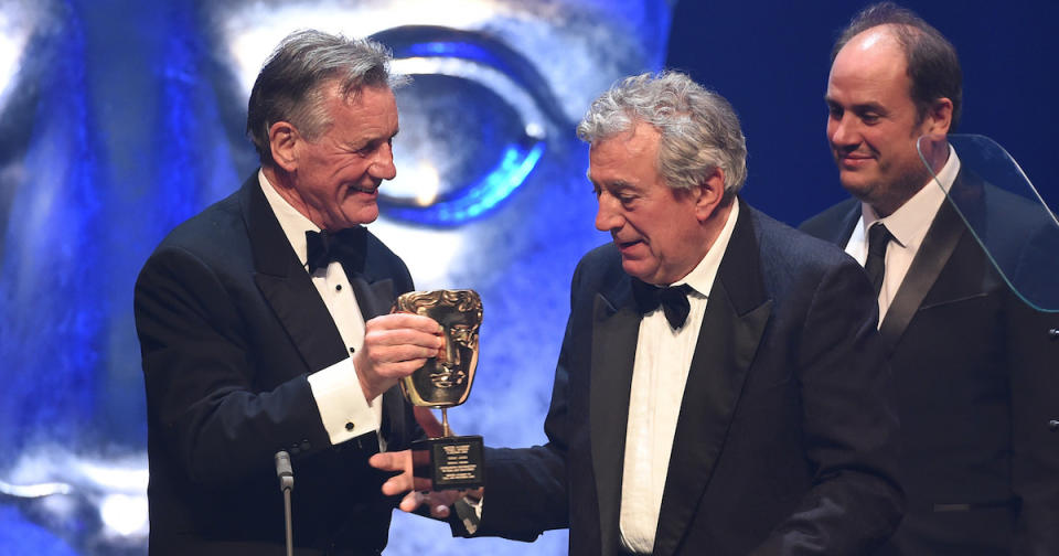 Michael presented The Lifetime Achievement Award to Terry in October (Photo: Jonathan Hordle/BAFTA/REX/Shutterstock)