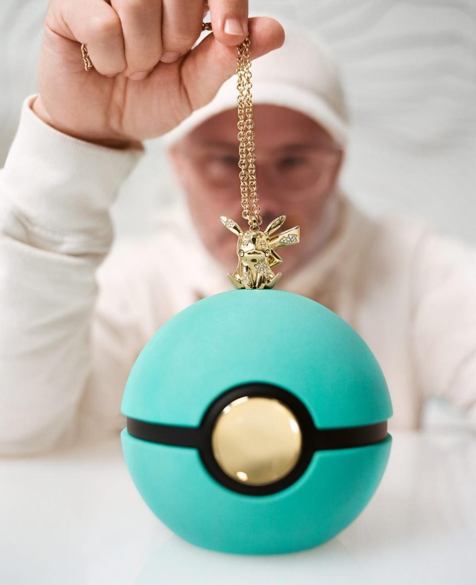 Poke Ball and Pikachu pendant from Tiffany