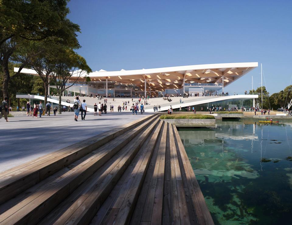 The structure will come right up to the water, allowing visitors and tourists to enjoy the natural beauty of Sydney's waterfront.