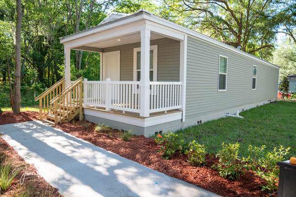 One of three homes that the Gainesville Housing Authority completed in North Lincoln Heights in 2021.