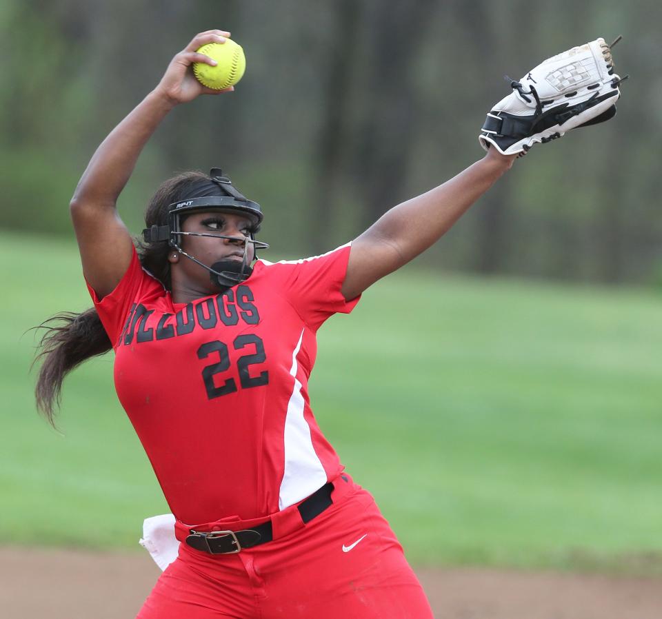Ava Brown threw a no-hitter and struck out 15 in the McKinley softball team's 16-0 Division I sectional semifinal win over Cleveland JFK on Monday.