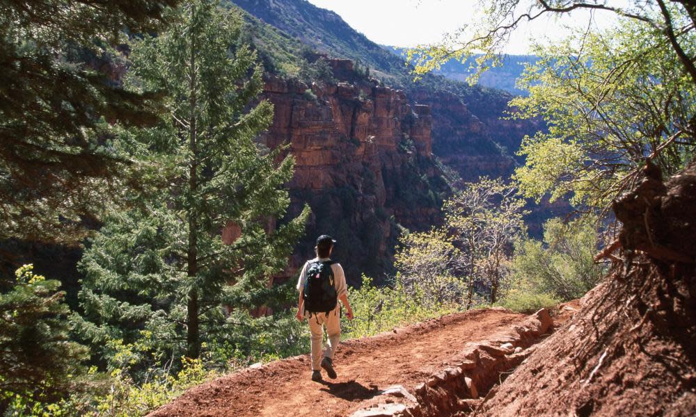 Hiking in the Grand Canyon, a Unesco world heritage site