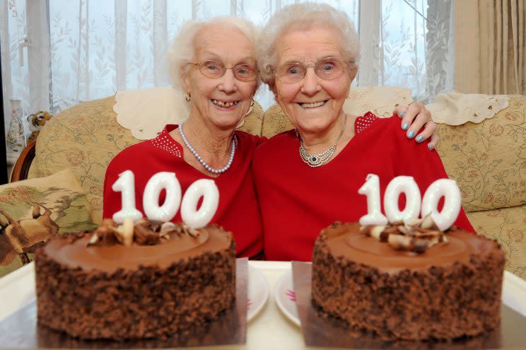 A pair of twins are as close as ever - after celebrating their 100th birthday