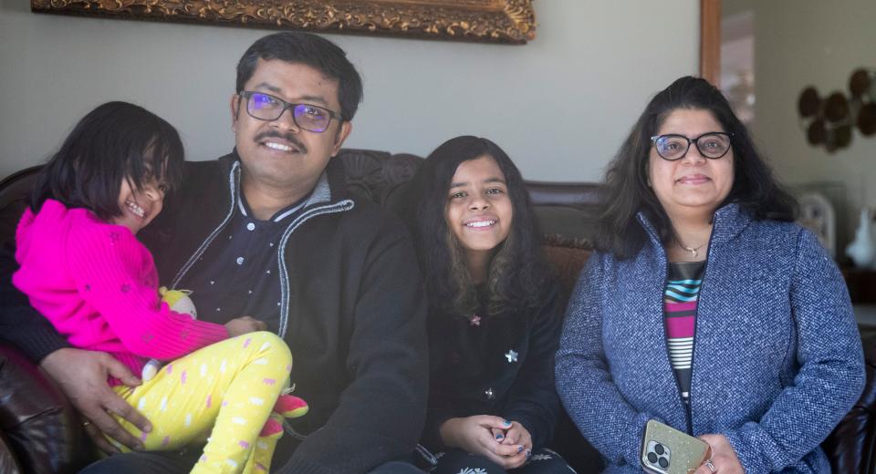 Sharanya Kar won the Scripps Regional Spelling Bee of Northwest Indiana. Photo taken Wednesday, March 15, 2023, at her family's home in Lafayette, Ind.
(Photo: Alex Martin/Journal and Courier)