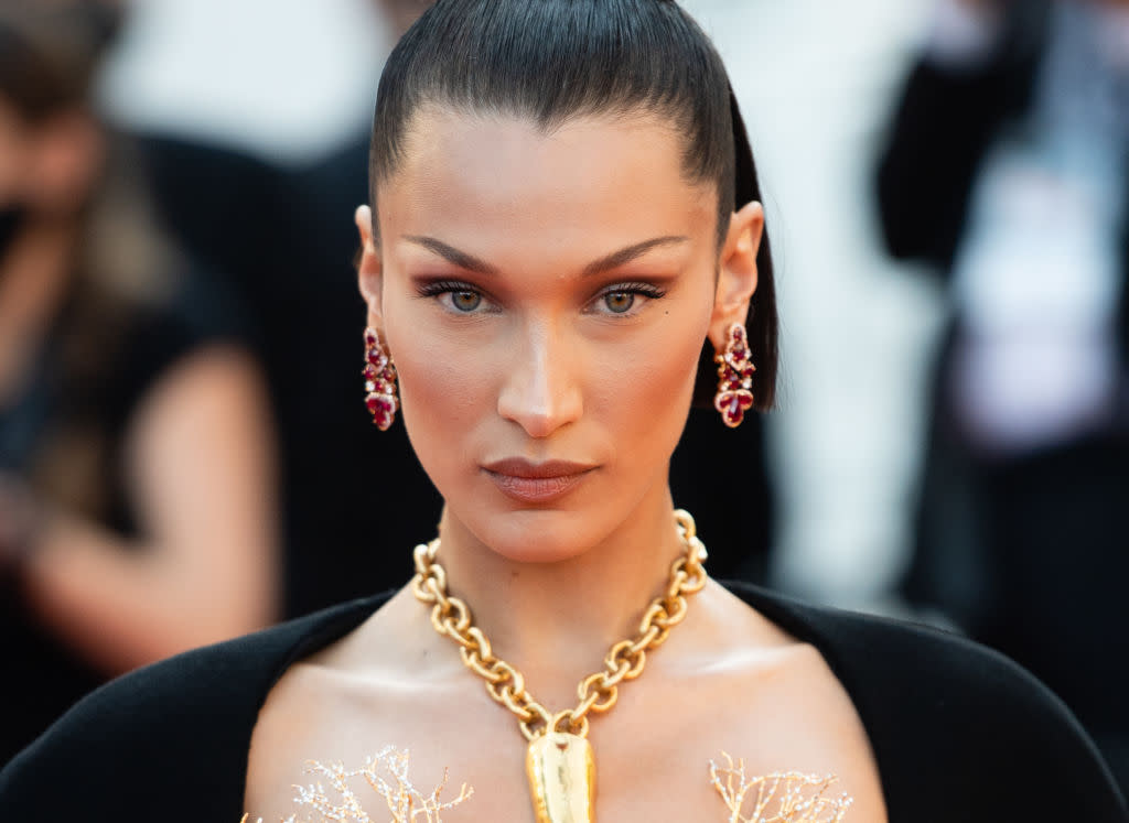 Bella Hadid has opened up about the impact people-pleasing had on her mental health, pictured in July 2021. (Getty Images)