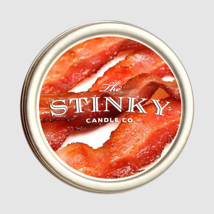 The Stinky Candle Co. Bacon-Scented Candle 