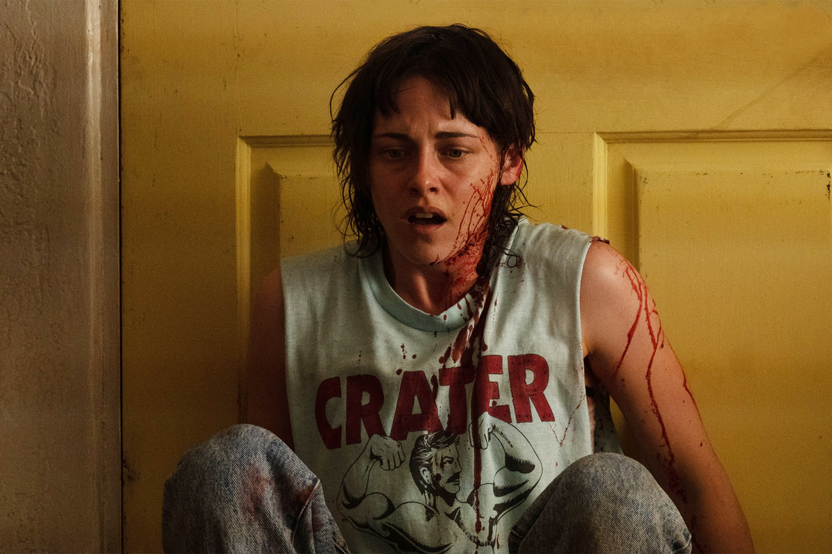 Bloody brilliant: Kristen Stewart in ‘Love Lies Bleeding’ (A24)